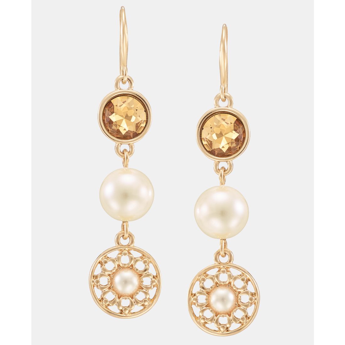 Charter Club Multi-Stone Linear Drop Earrings, Macy's Exclusive
