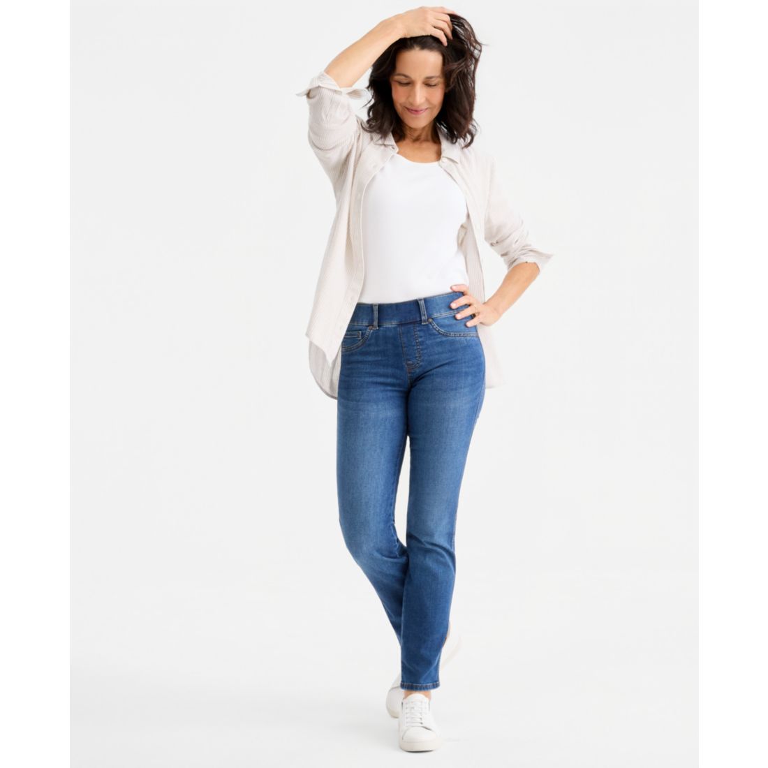 Style & Co Women's Shaping Pull-On Straight Jeans, Macy's Exclusive