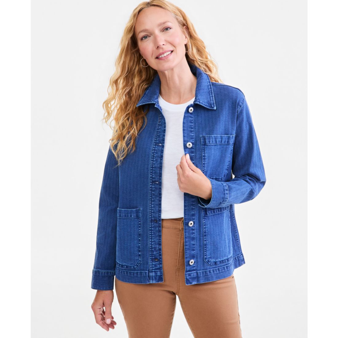 Style & Co Women's Denim Utility Jacket, Macy's Exclusive