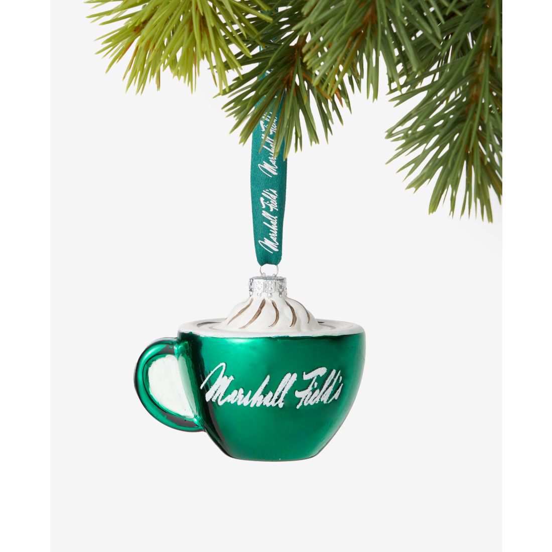Holiday Lane Chicago Marshall Fields Coffee Cup Ornament, Macy's Exclusive