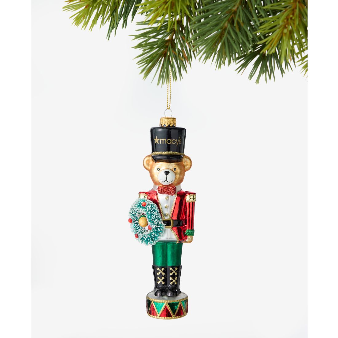 Holiday Lane Macy's Bear Nutcracker Ornament, Macy's Exclusive