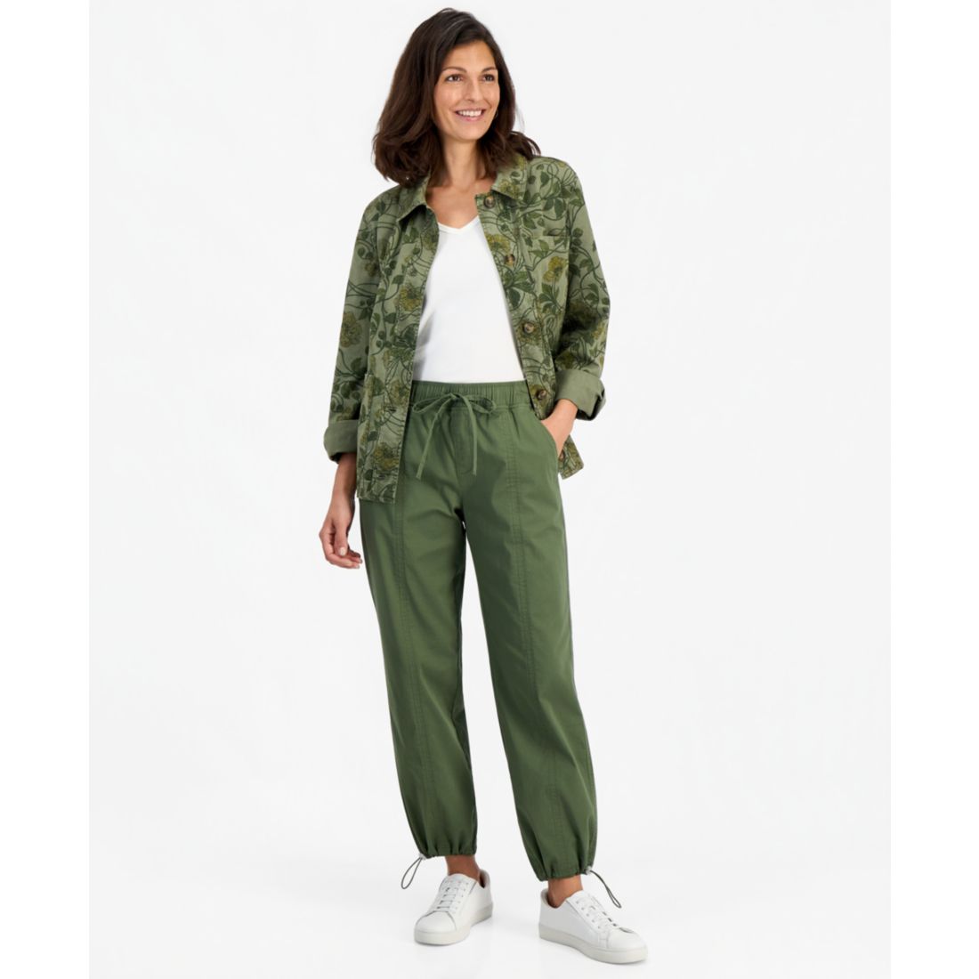 Style & Co Petite Utility Bungee Crop Pull-On Pants, Macy's Exclusive