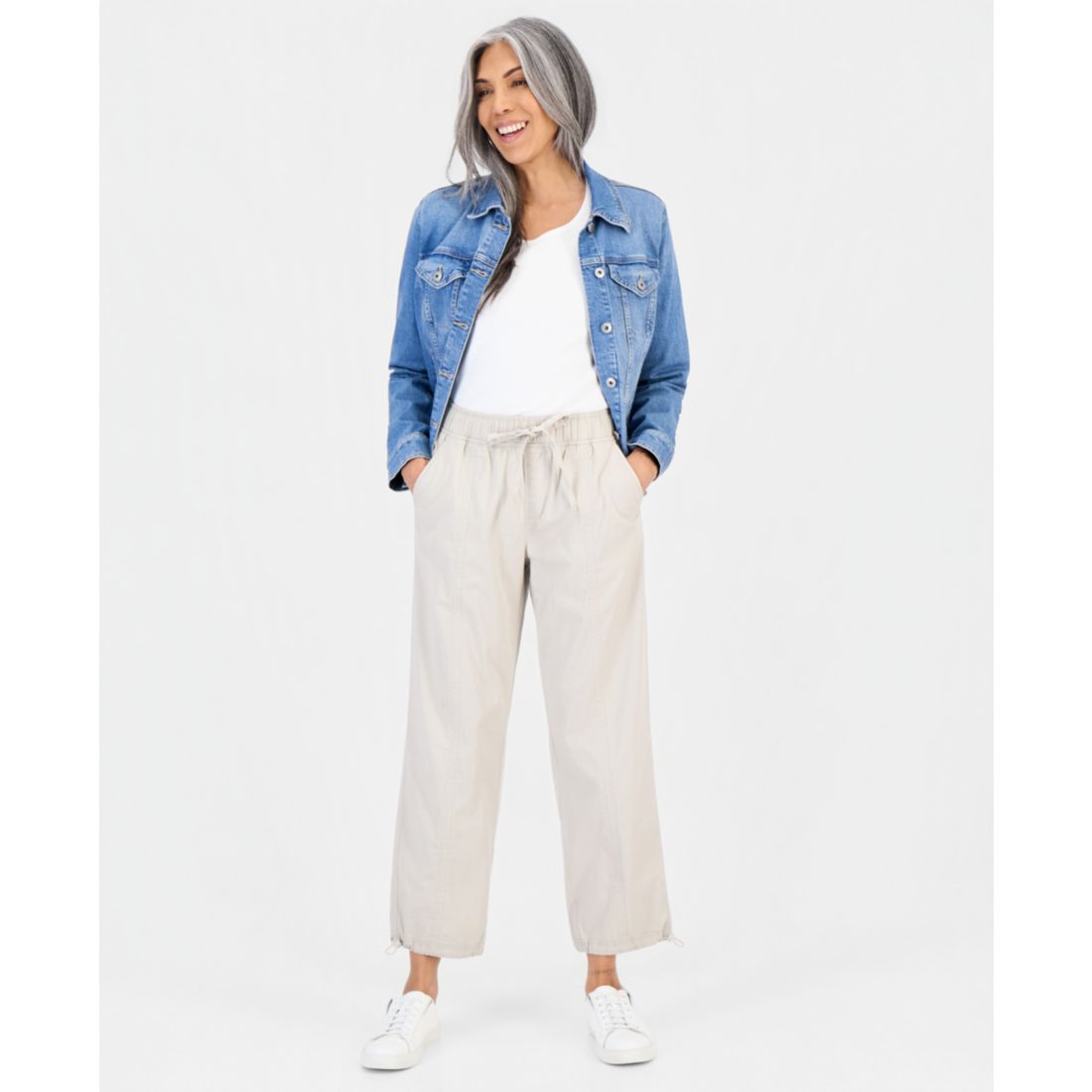 Style & Co Women's Utility Bungee Pull-On Cropped Pants, Macy's Exclusive