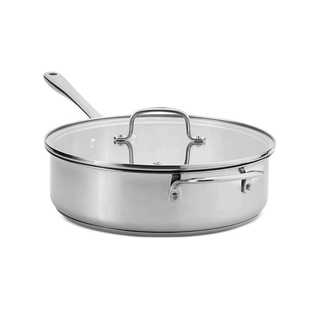 The Cellar Stainless-Steel 5-Qt. Covered Flat Saute Pan, Macy's Exclusive