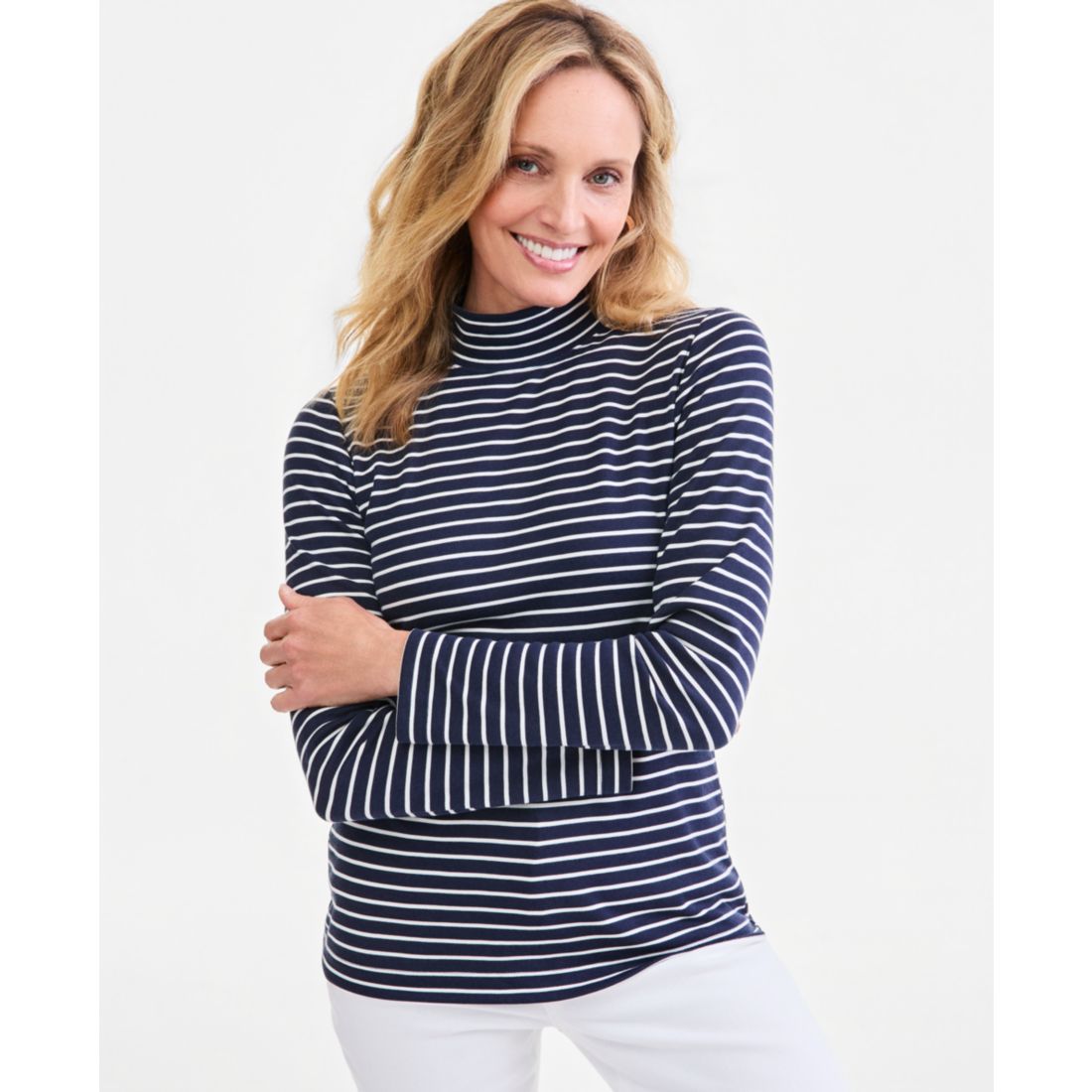 Style & Co Women's Printed Mock-Neck Long-Sleeve Tee, Macy's Exclusive