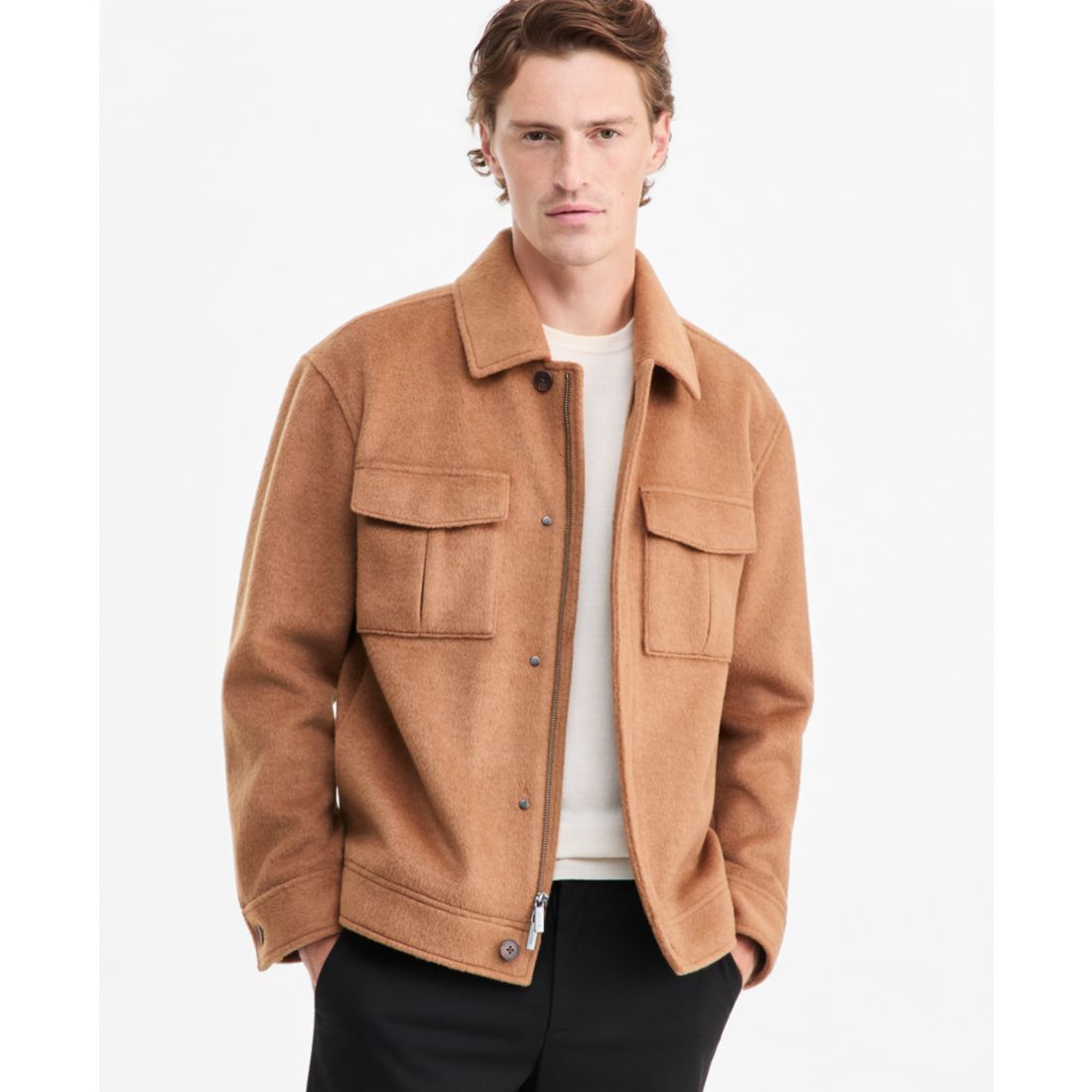 Alfani Men's Wool-Blend Lined Zip Jacket, Macy's Exclusive