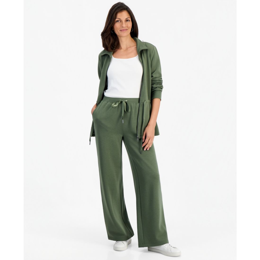 Style & Co Petite Pull-On Drawstring Wide-Leg Pants, Macy's Exclusive