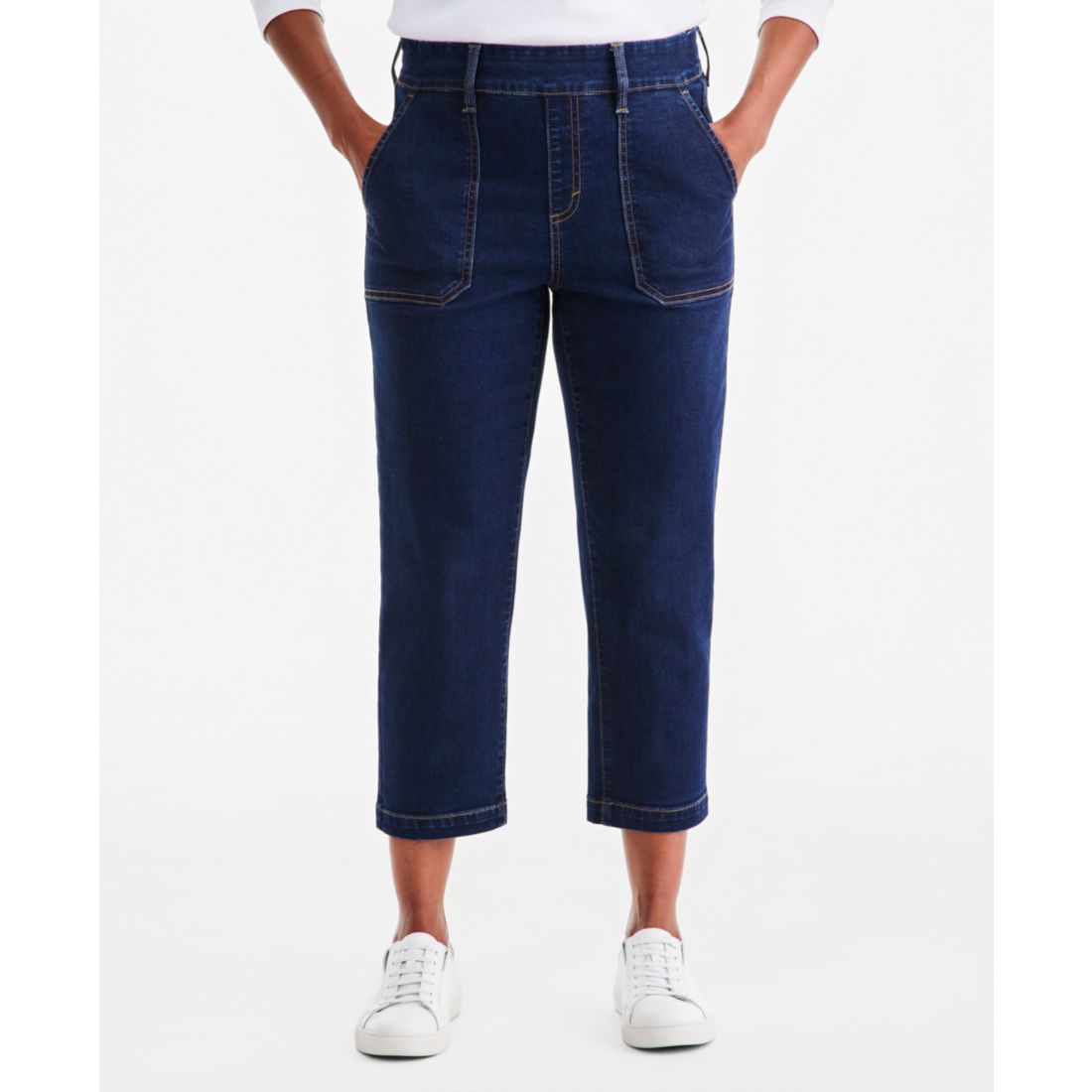 Style & Co Petite High-Rise Pull-On Straight-Leg Jeans, Macy's Exclusive