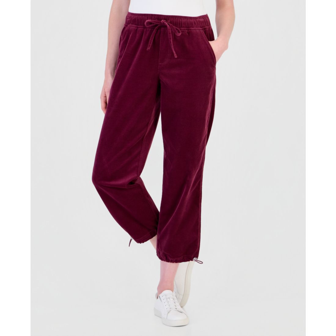 Style & Co Petite Corduroy Utility Pull-On Pants, Macy's Exclusive