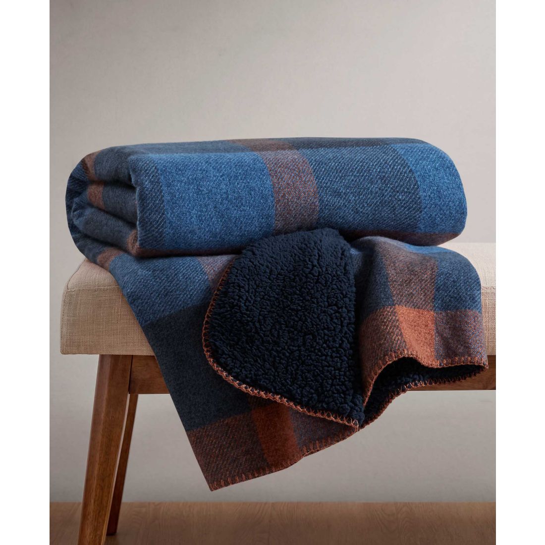 Arch Studio Sherpa Backed Plaid Ultra-Soft Throw, 50" x 60", Macy's Exclusive