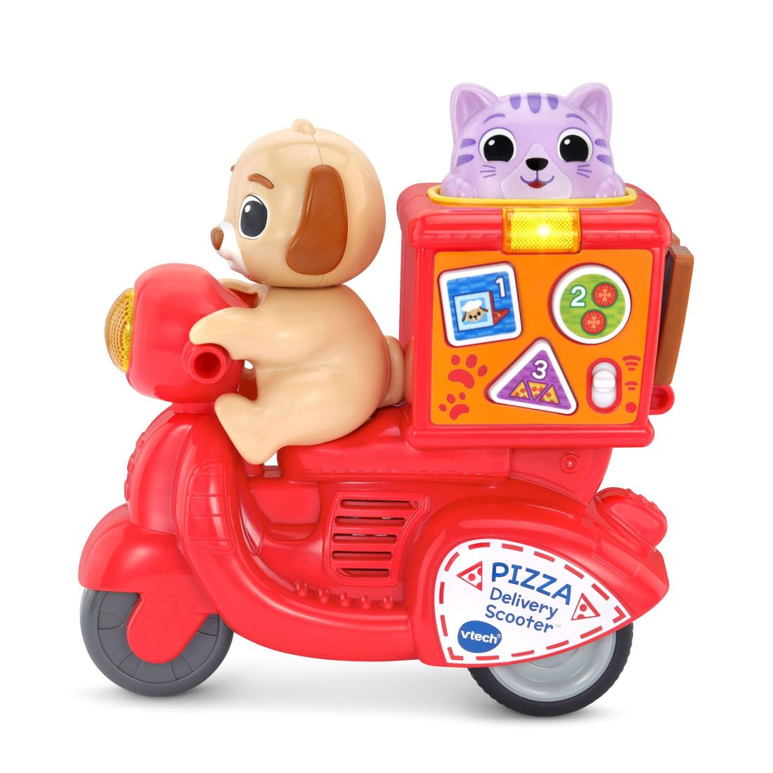 Vtech Press & Roll Pizza Scooter Numbers, Shapes & Colors Learning Toy, Ages 12 Months+