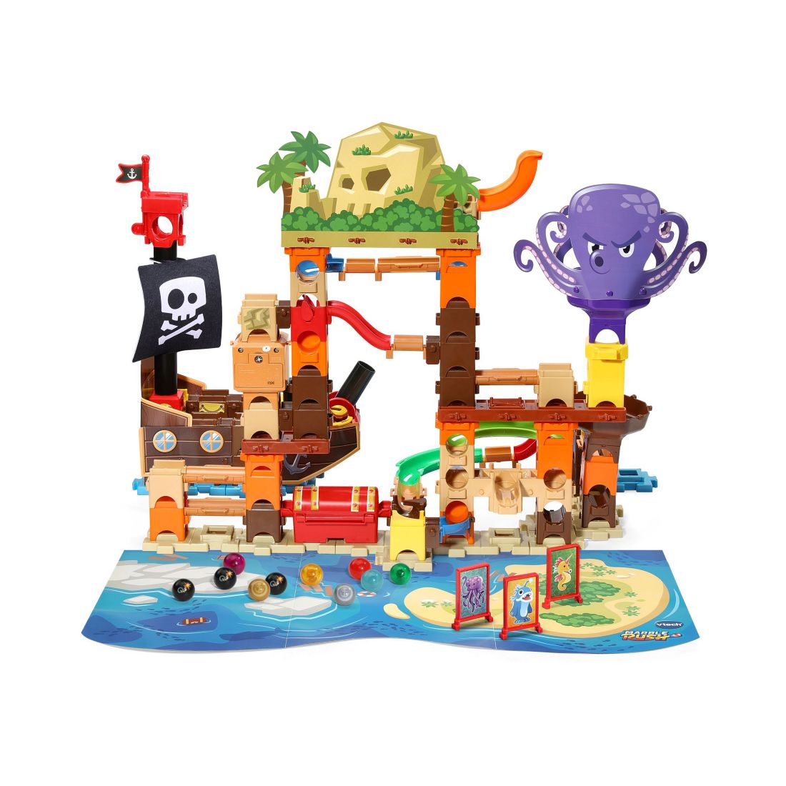 Vtech Marble Rush Pirates Cove 162-Piece Adventure Set, Ages 4+