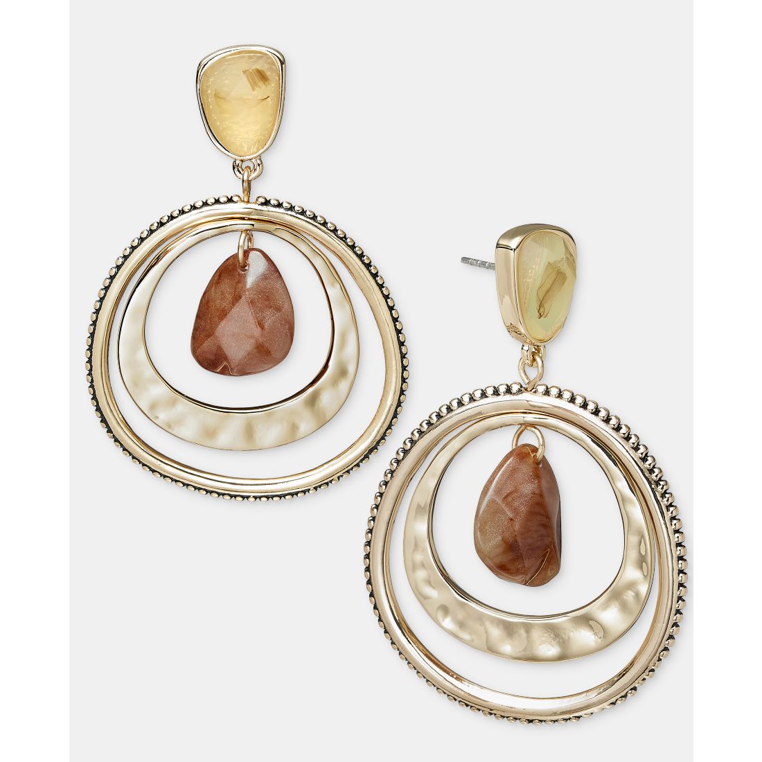 Style & Co Stone and Disc Drop Earrings, Macy's Exclusive