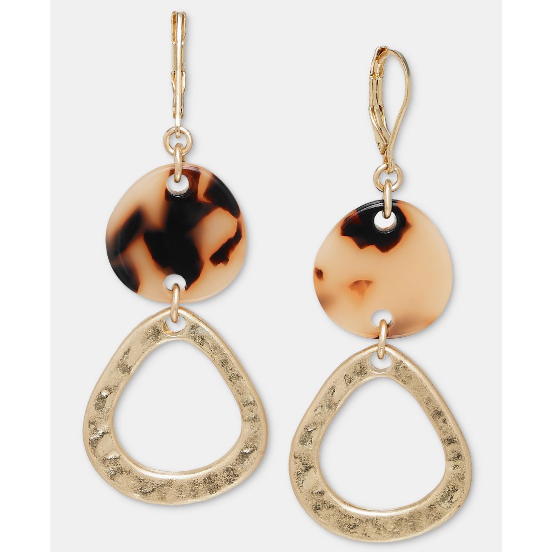 Style & Co Disc & Frame Double Drop Earrings, Macy's Exclusive
