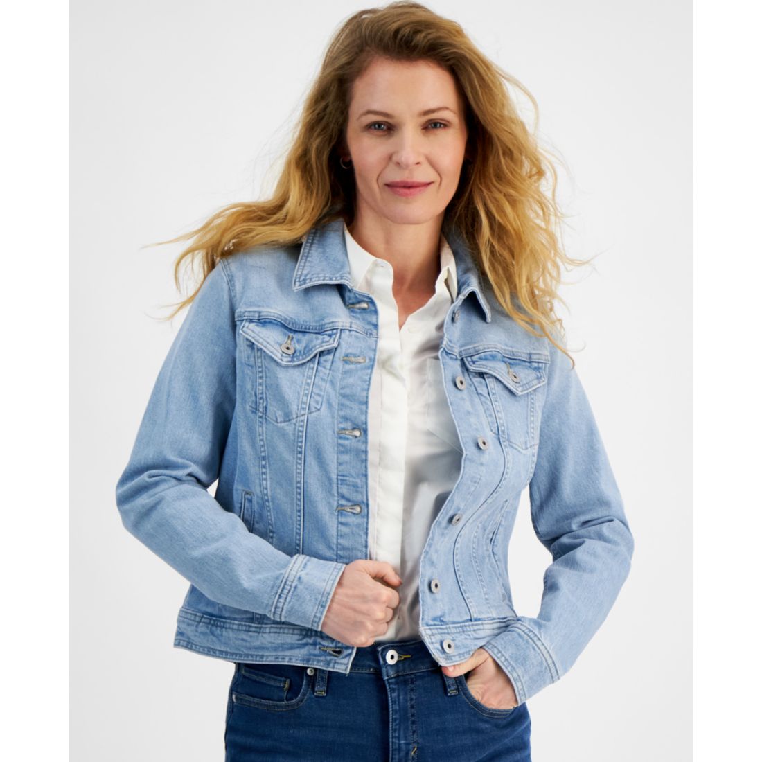Style & Co Women's Classic Denim Jacket, Created for Macy's
