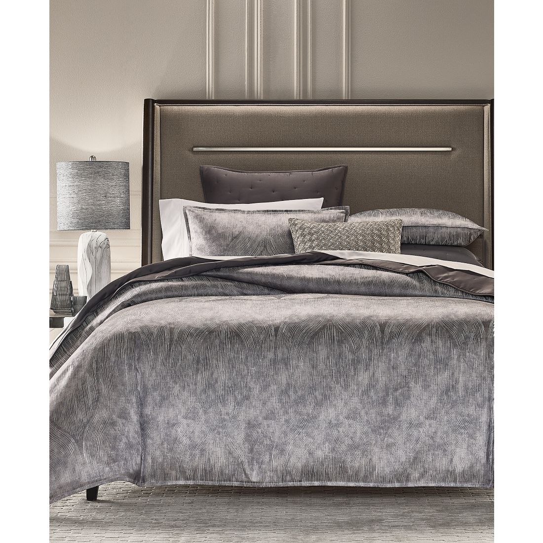 Hotel Collection Linear Ogee 3-Pc. Comforter Set, King, Exclusively at Macy's