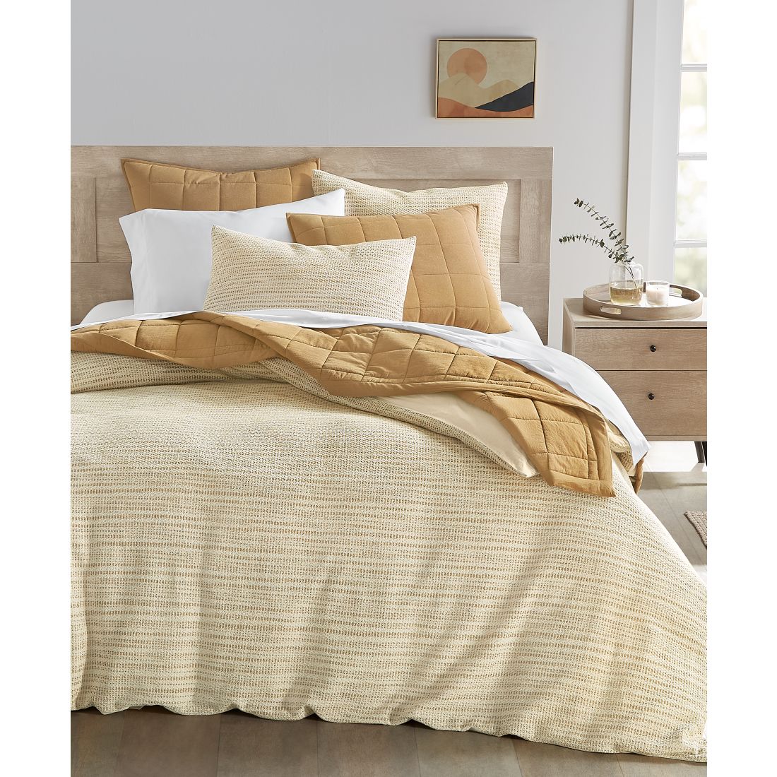 Oake Basketweave Geo 3-Pc. Comforter Set, King, Exclusively at Macy's