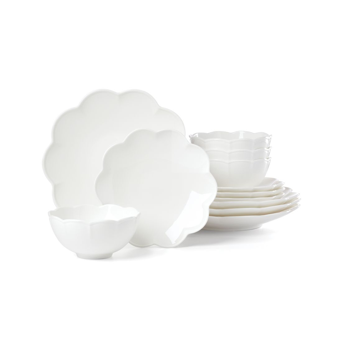 Lenox Studio 1414 Scallop 12-Pc. Dinnerware Set, Service For 4