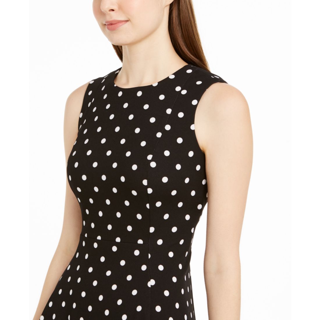 Macy s Calvin Klein Polka Dot Fit Flare Dress available now at Lakeline Mall