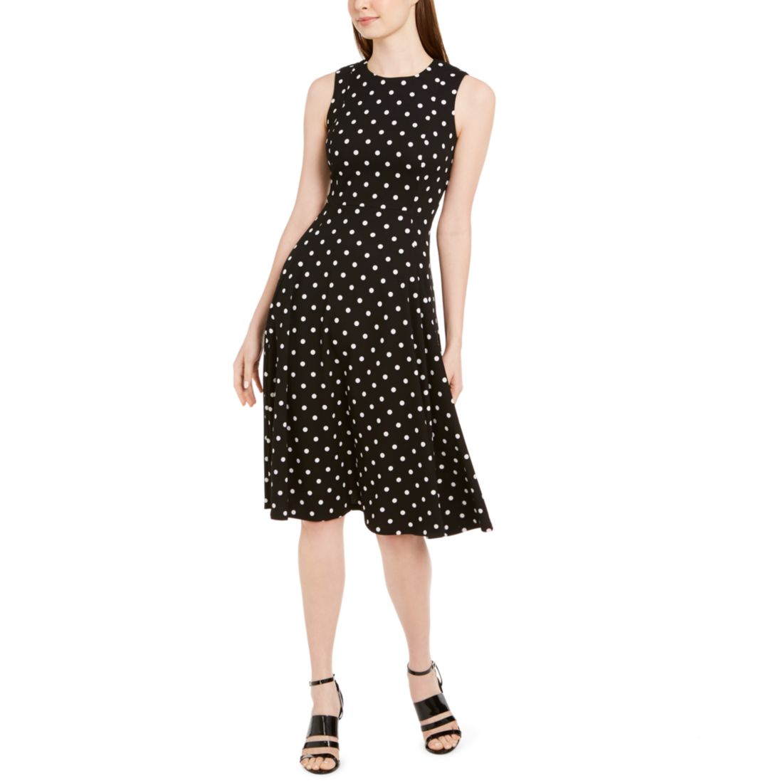 calvin klein fit and flare black dress Shop Calvin Klein clothing and handbags at SilkRoll. Trade with us! main image 0