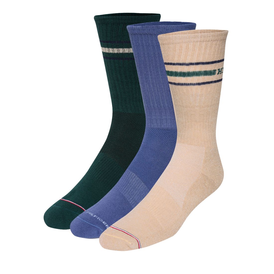 Tommy Hilfiger Men's Athletic Crew Socks, 3-Pack