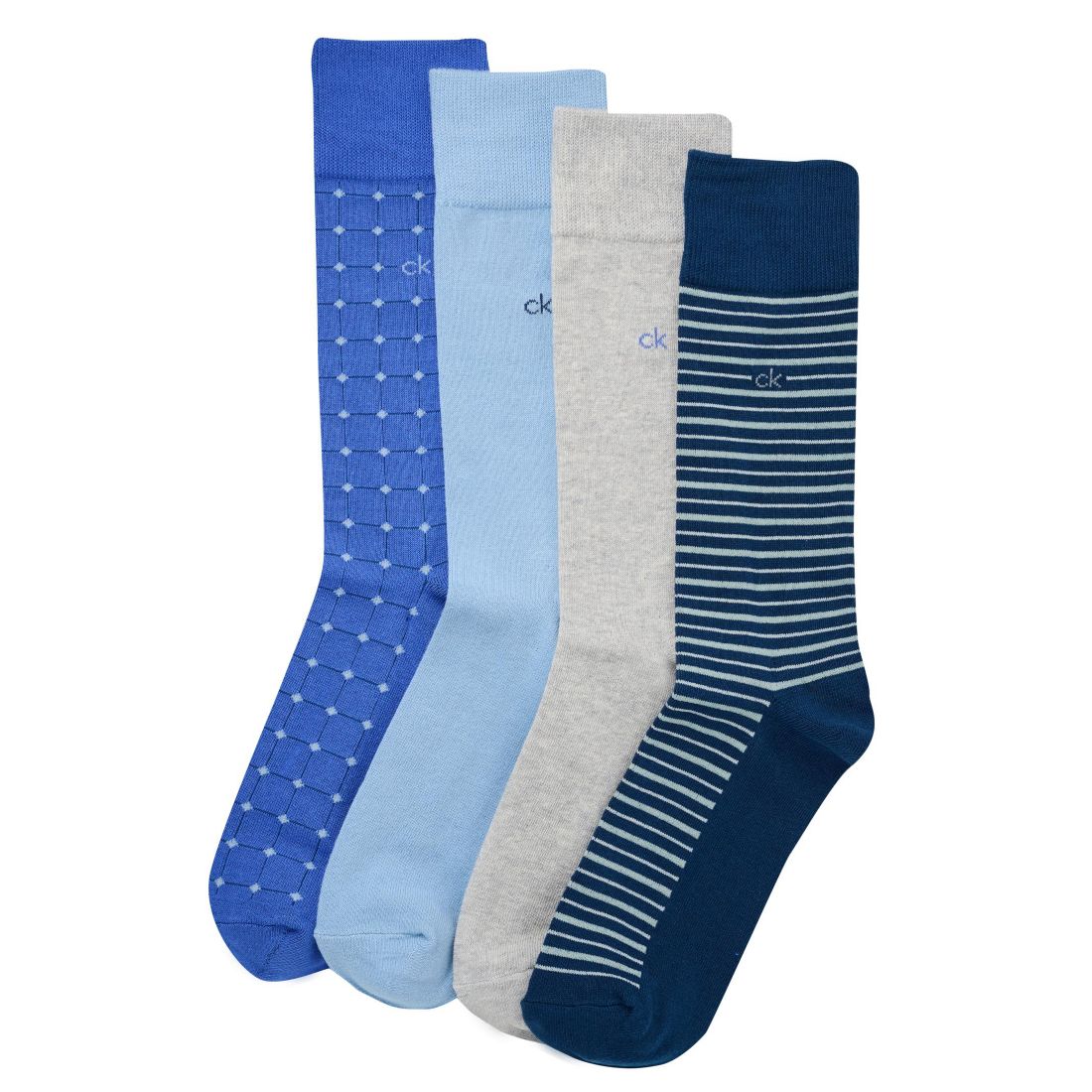 Calvin Klein Men's 4-Pack Assorted Crew Socks Set