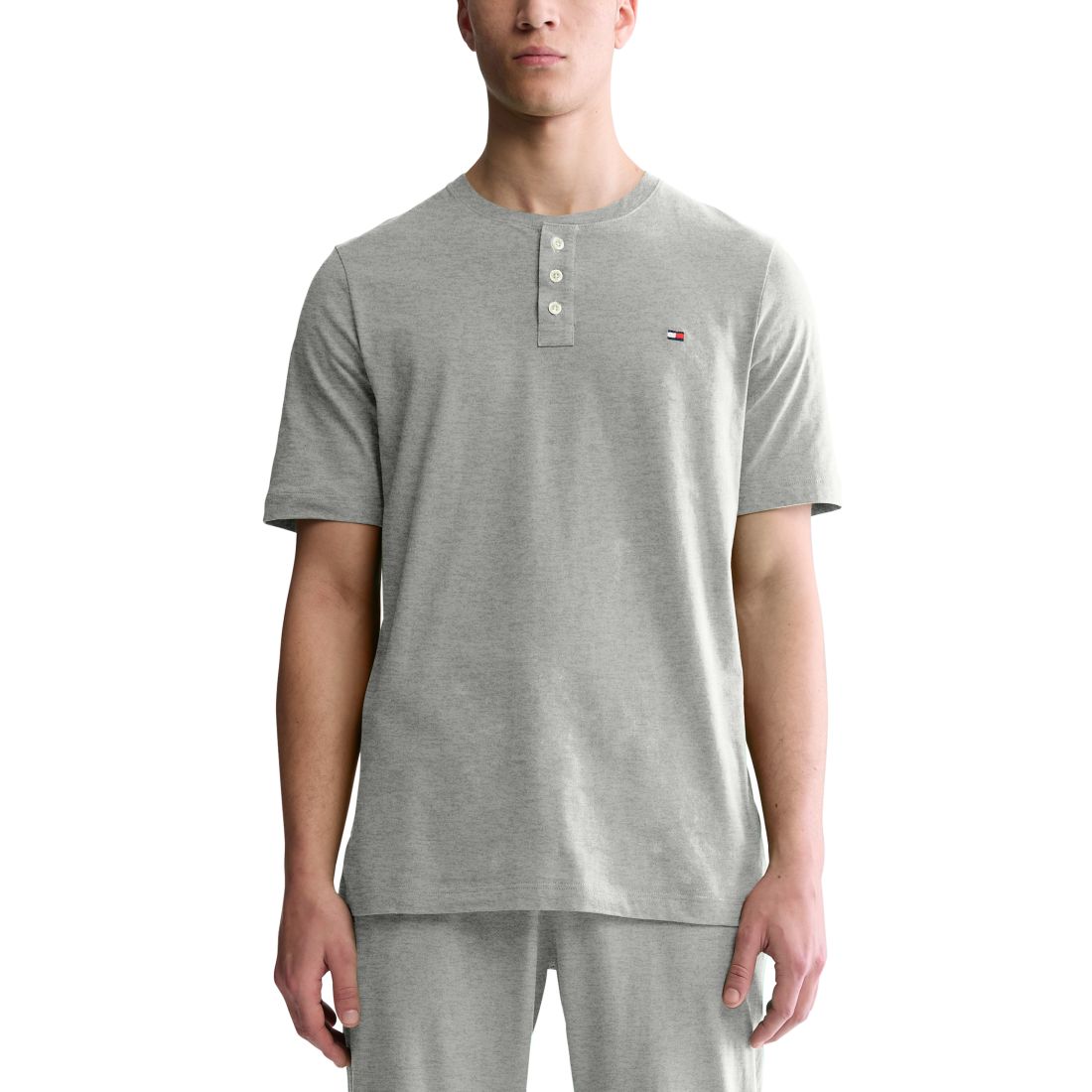 Tommy Hilfiger Men's Short Sleeve Solid Henley