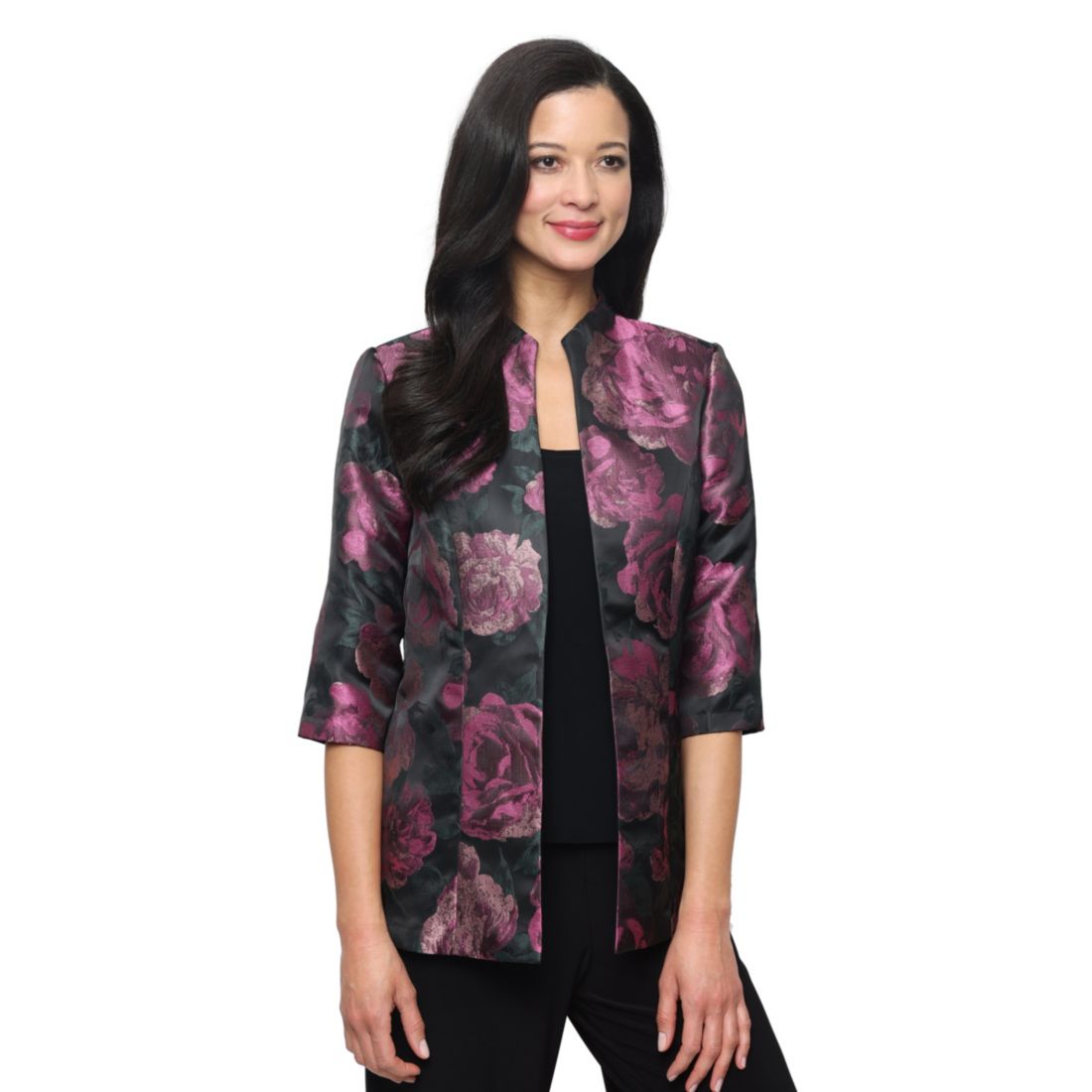 Alex Evenings Women's Printed Jacquard Twinset