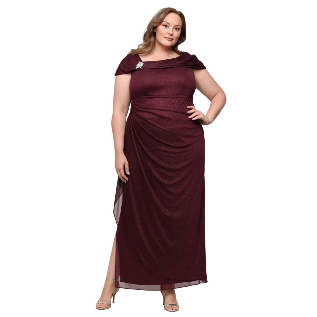 Alex Evenings Plus Size A-Line Ruched Ball Gown