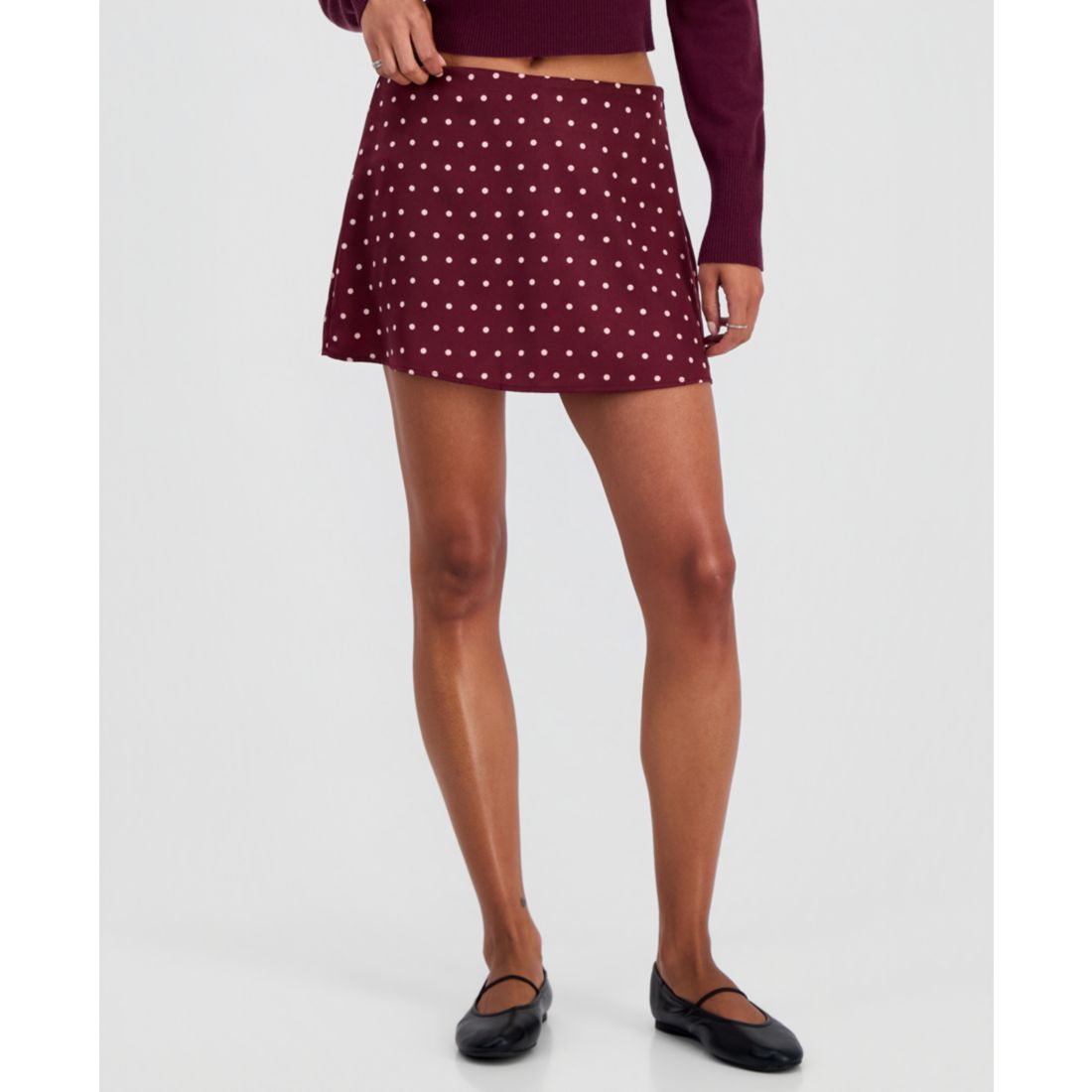 Sincerely Jules Juniors' Polka Dot Micro Mini Skort