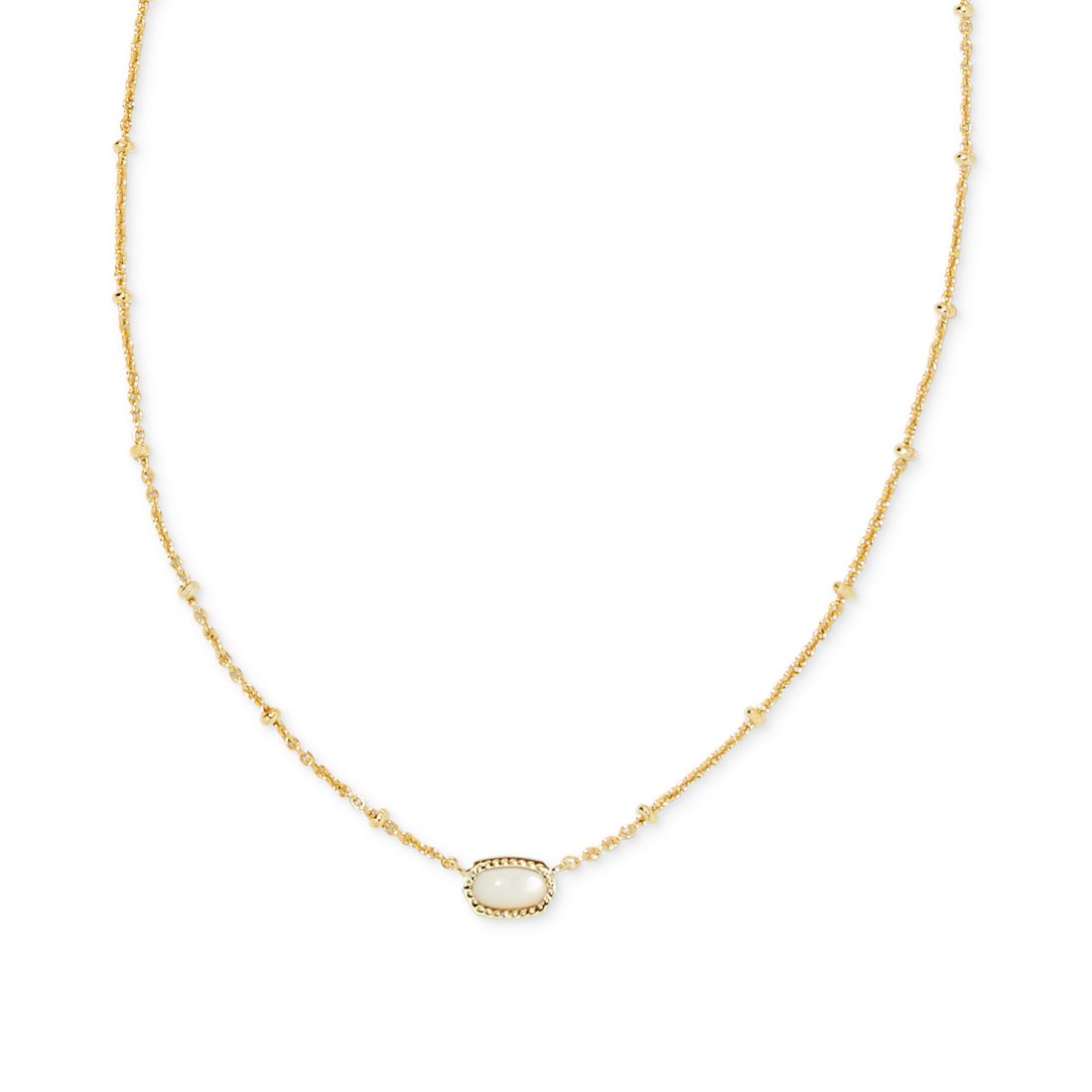 Kendra Scott Gold-Tone Mini Elisa Enamel Frame Short Pendant Necklace, 15" + 4" extender