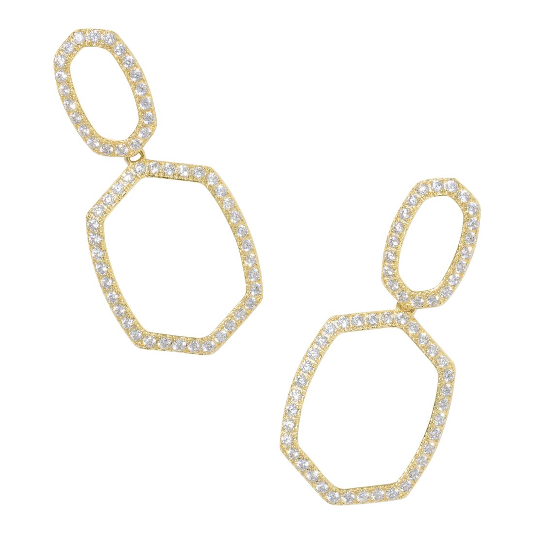Kendra Scott Cubic Zirconia Open Daphne Pave Open Frame Drop Earrings