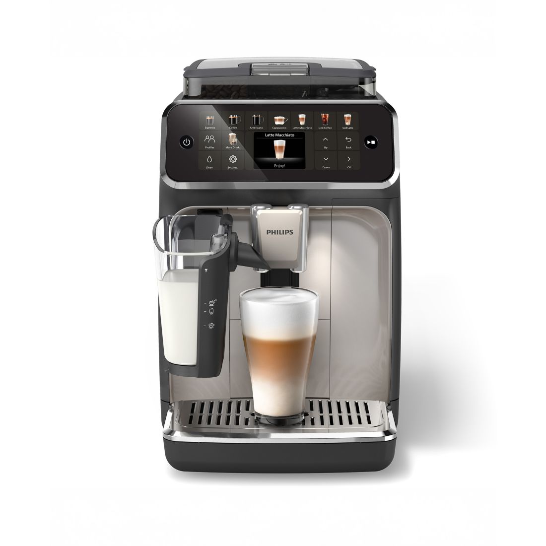 Philips 5500 Fully Automatic Espresso Machine with LatteGo Milk Frother - Black, Chrome theater