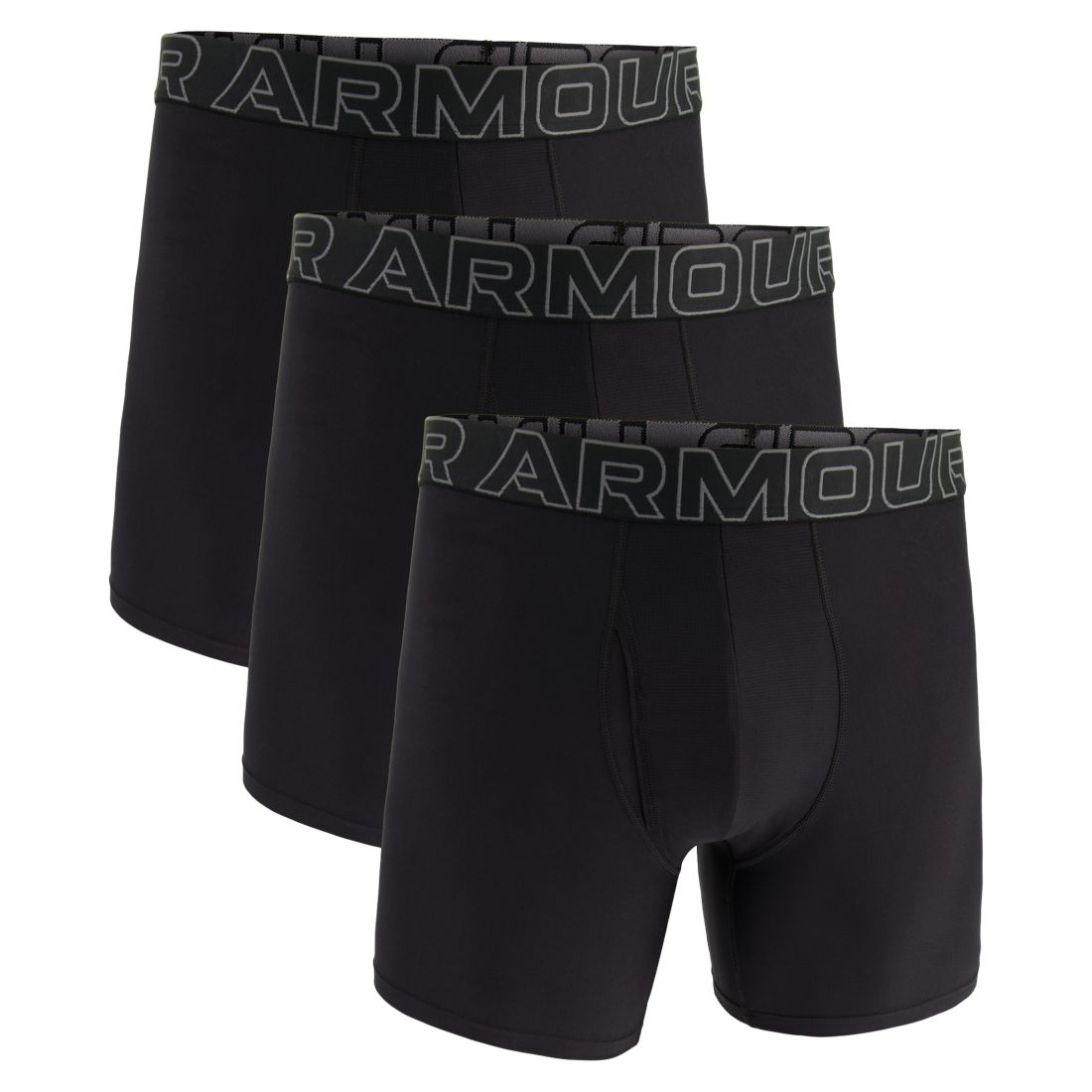 Under Armour Men's 3-Pack Performance Tech Solid 6" Boxer Briefs