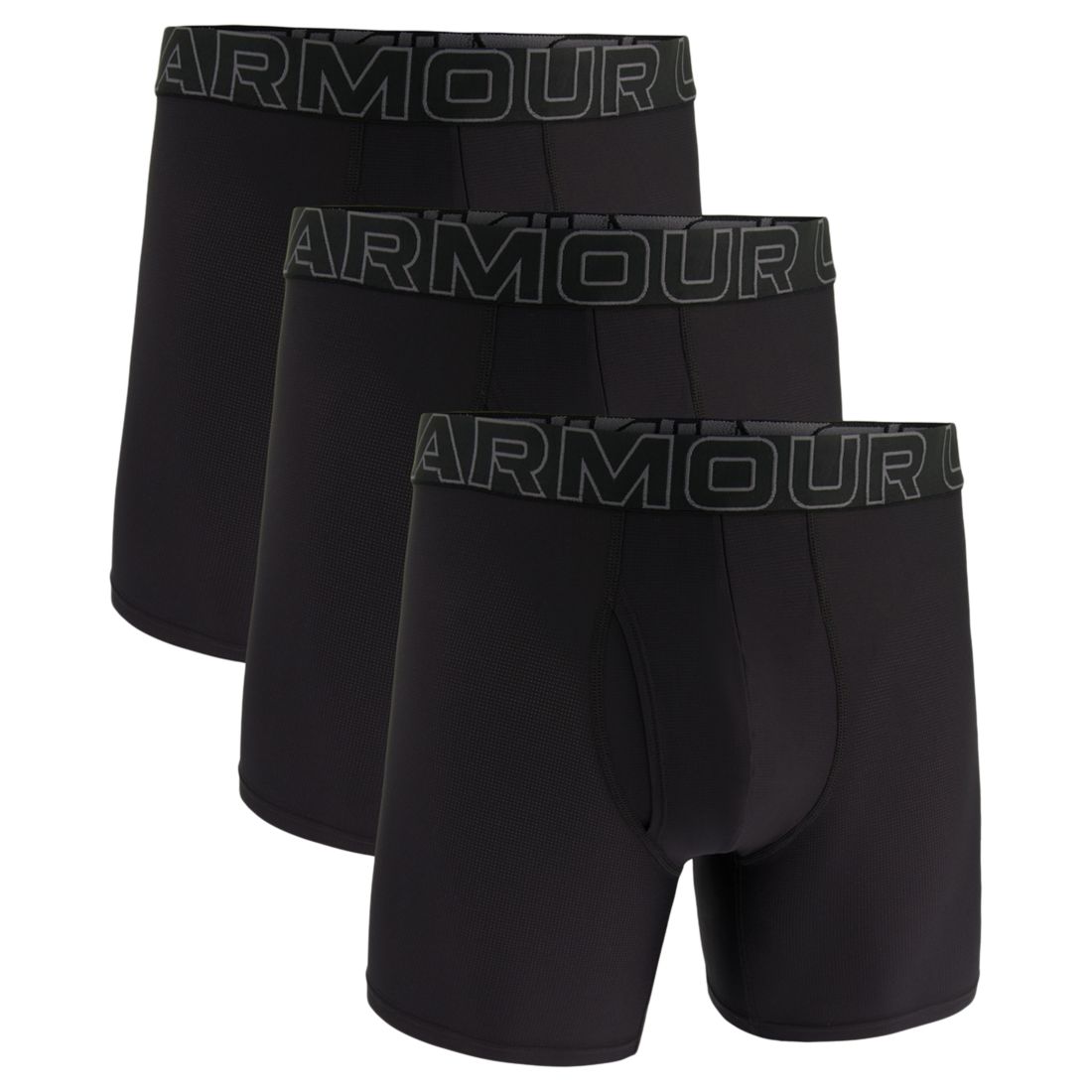 Under Armour Men's 3-Pack Performance Tech Mesh 6" Boxer Briefs