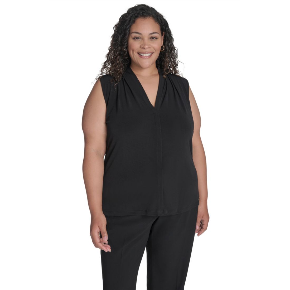 Calvin Klein Plus Size V-Neck Top