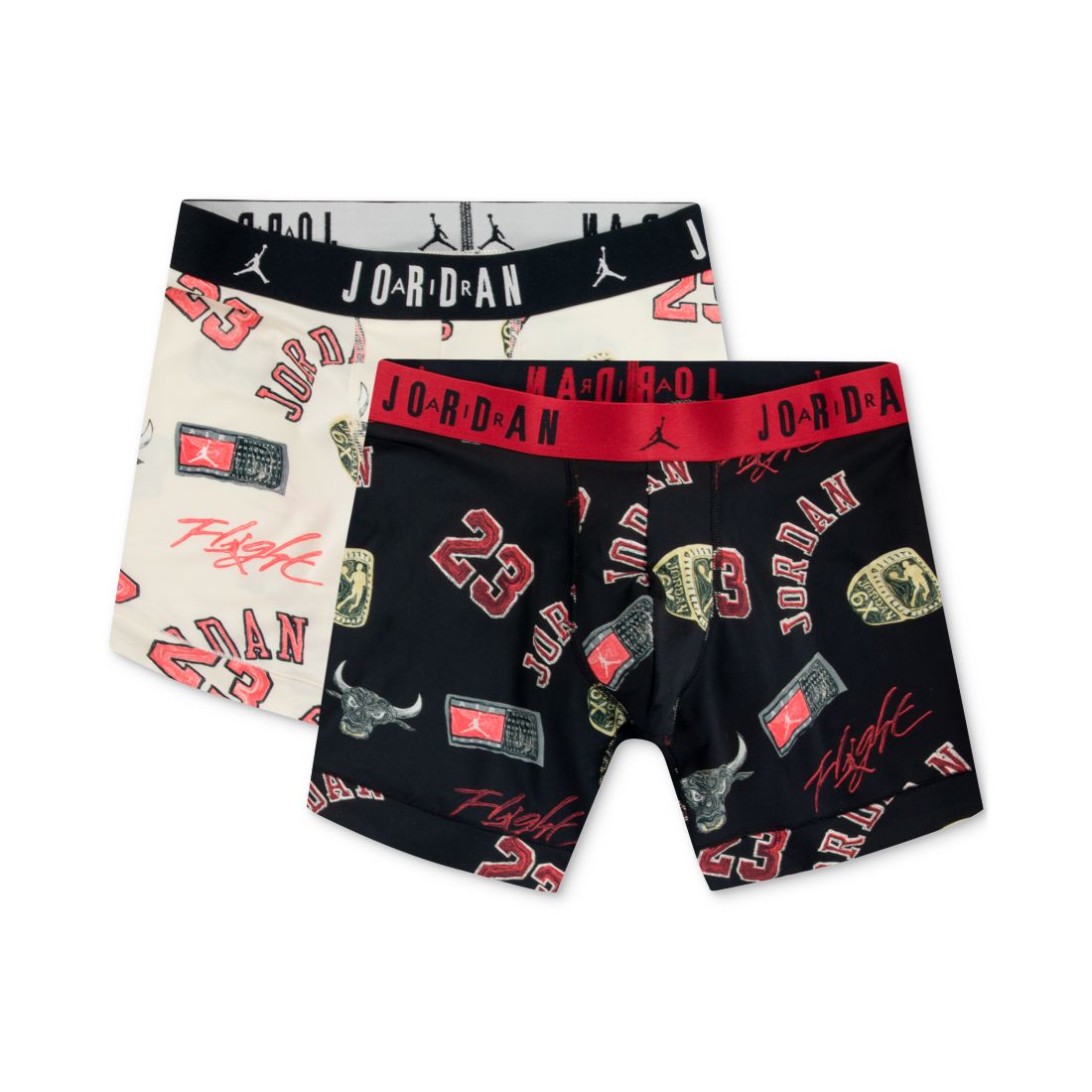 Jordan Men's 2-Pack Mj Essentials Poly Dri-fit Printed Boxer Briefs