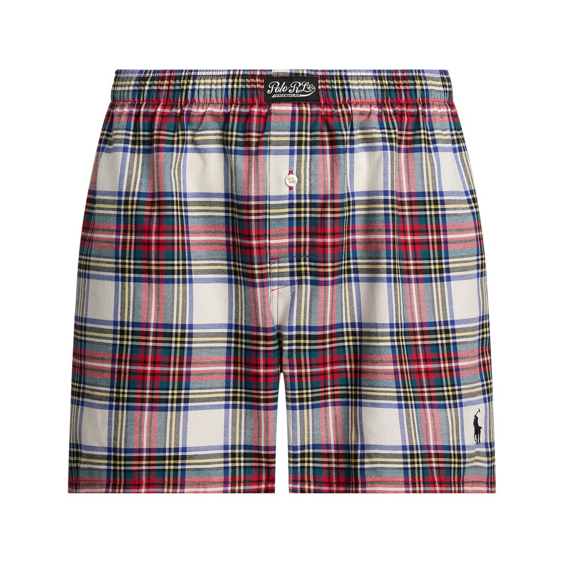 Polo Ralph Lauren Men's Plaid Pattern Single-Button Fly Flannel Yarn-Dyed Boxers