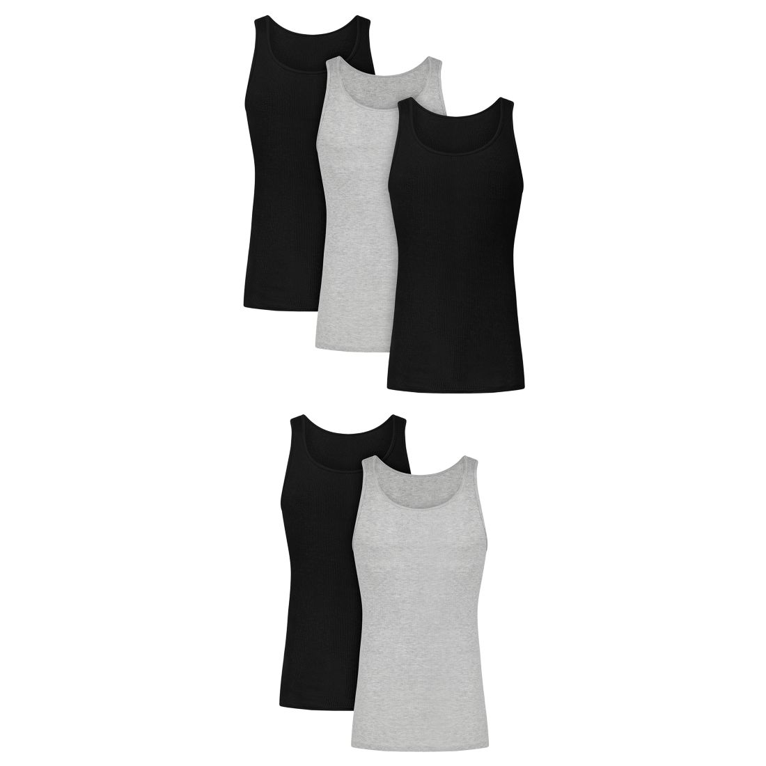 Hanes Men's Ultimate Crewneck Tank Undershirt, 5-Pack