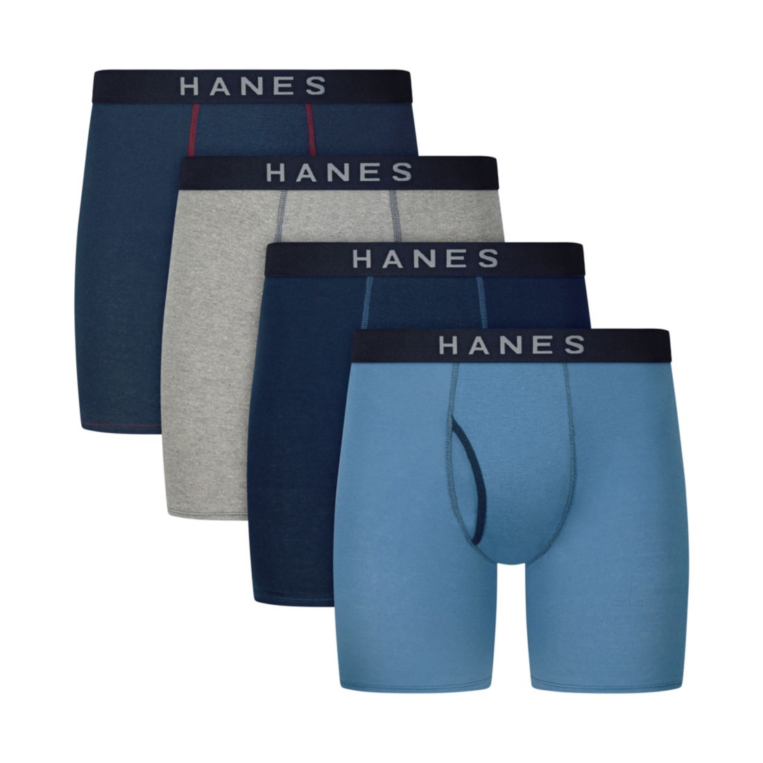 Hanes Men's Ultimate Ringer Boxer Briefs, 4-Pack