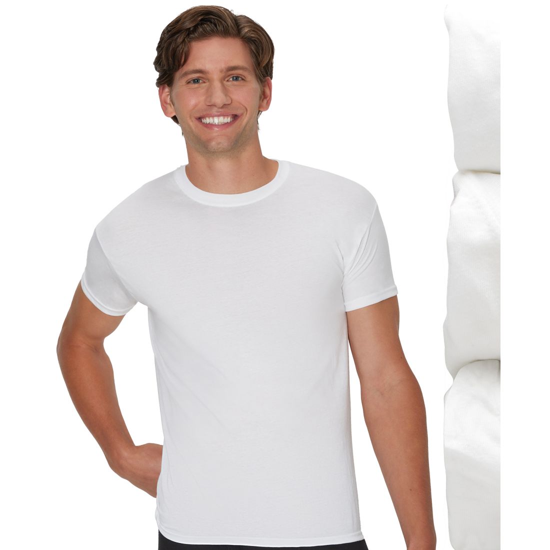 Hanes Men's Ultimate Crewneck Undershirt, 3-Pack