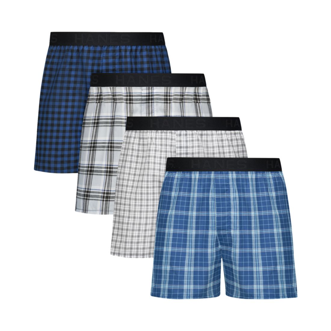 Hanes Men's Printed Ultimate Boxers, 4-Pack