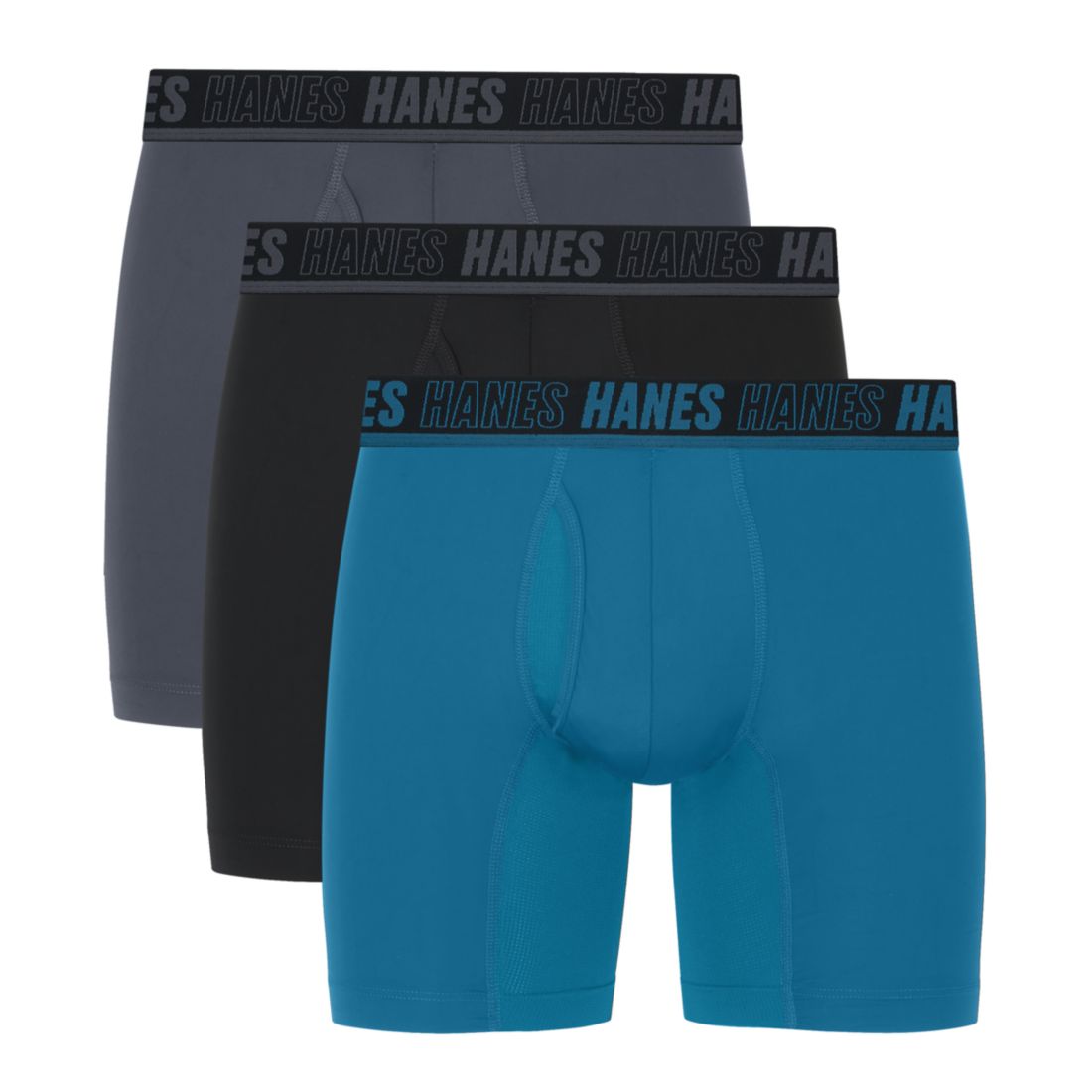 Hanes Men's Performance Boxer Briefs, 3-Pack