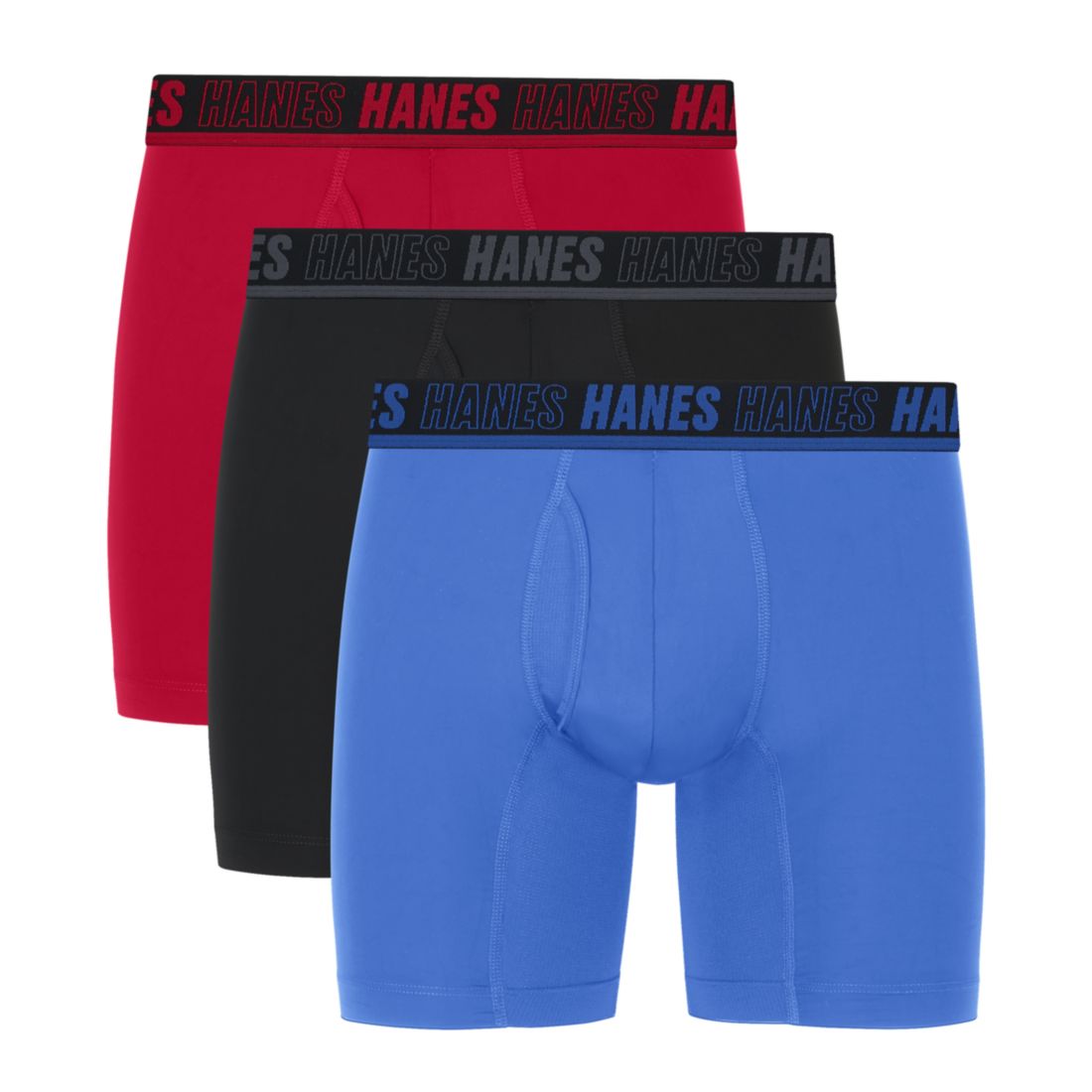 Hanes Men's Moves Xtemp Performance Boxer Briefs, 3-Pack