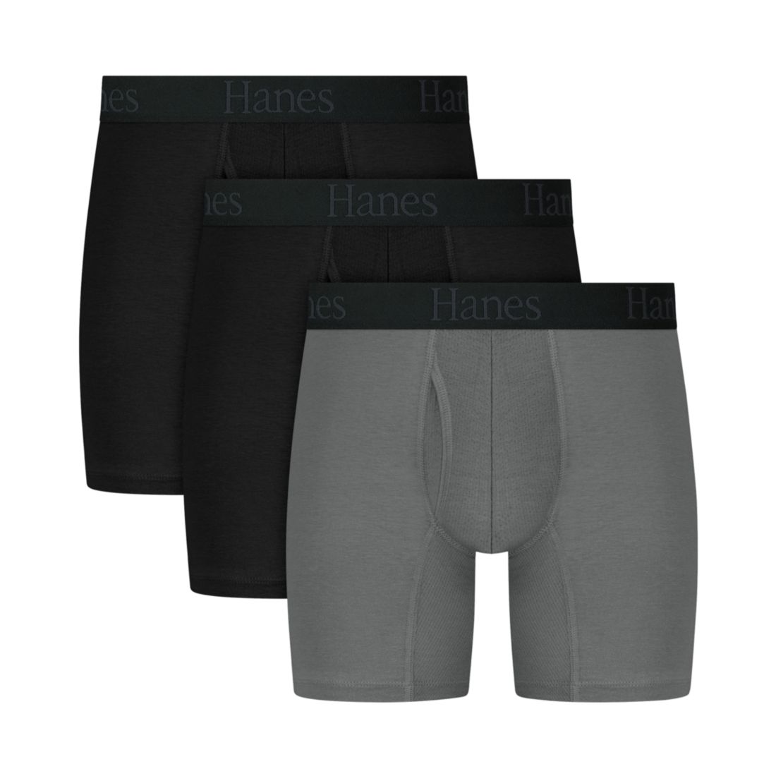 Hanes Men's Ultimate Comfort Flex Fit Assorted Boxer Briefs, 3-Pack