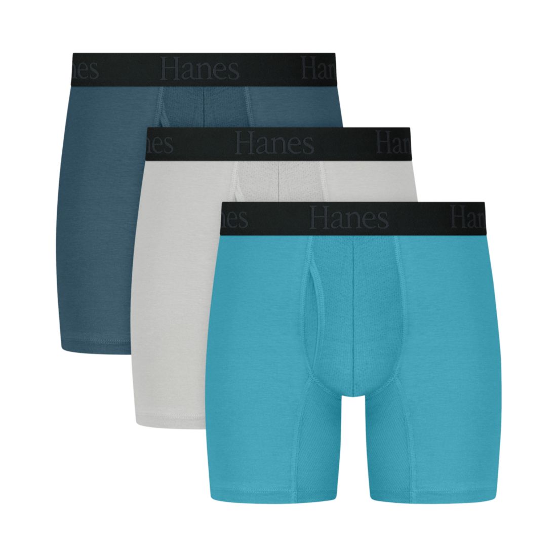 Hanes Men's Ultimate Comfort Assorted Boxer Briefs, 3-Pack