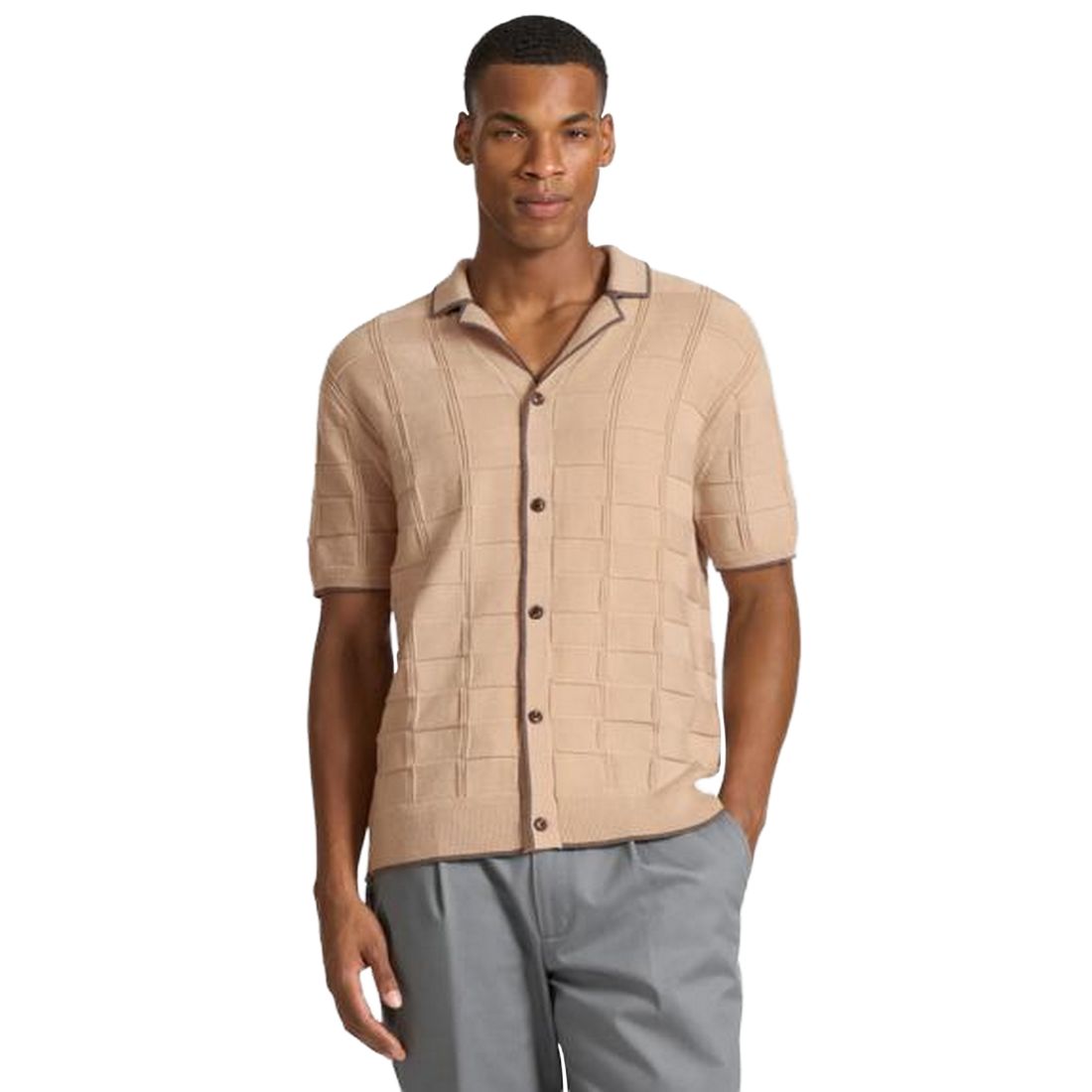 Ted By Ted Baker Men's Thurloe Textured Button-Front Sweater