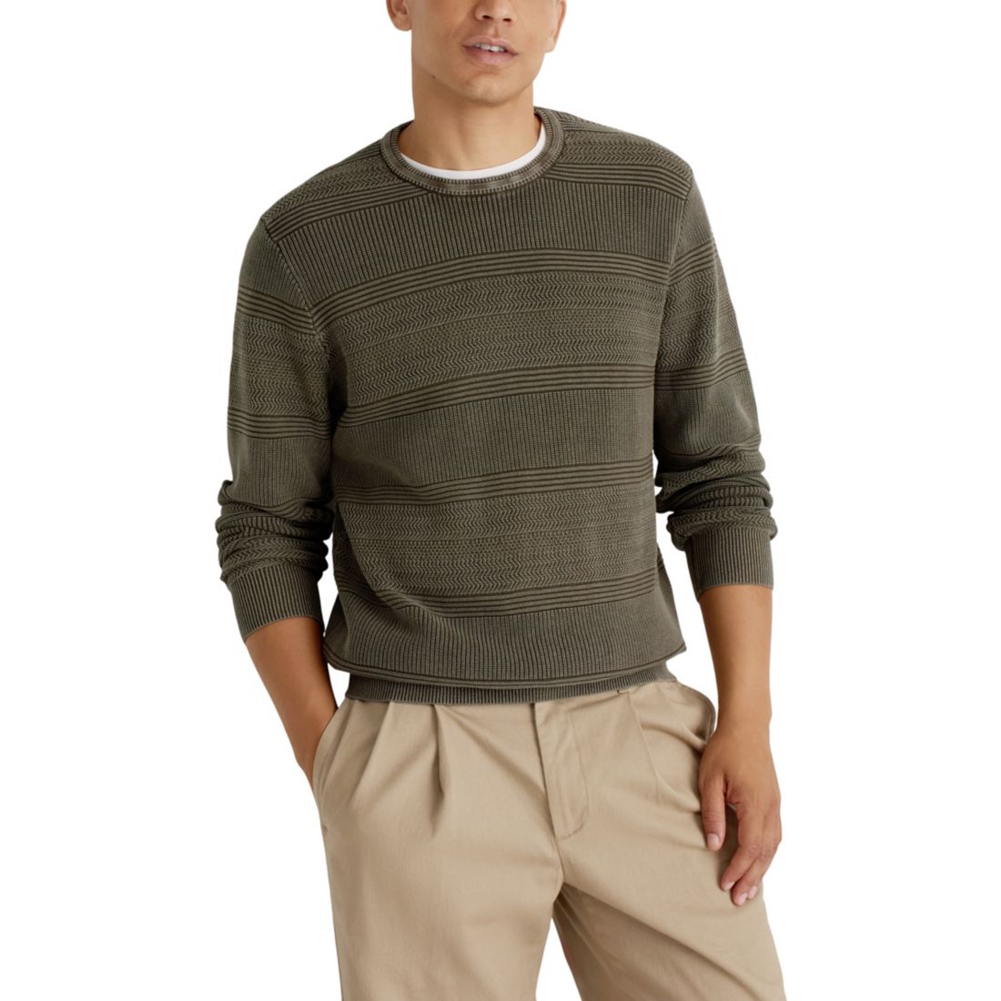 Nautica Men's Stonewashed Crewneck Sweater