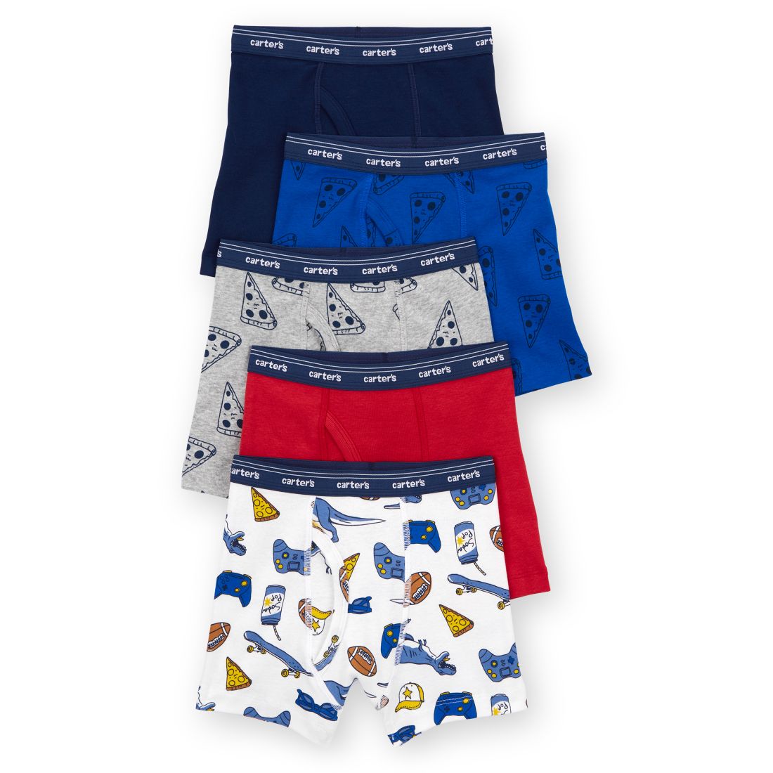 Carter's Little and Big Boys 5-Pack Printed Boxer Briefs