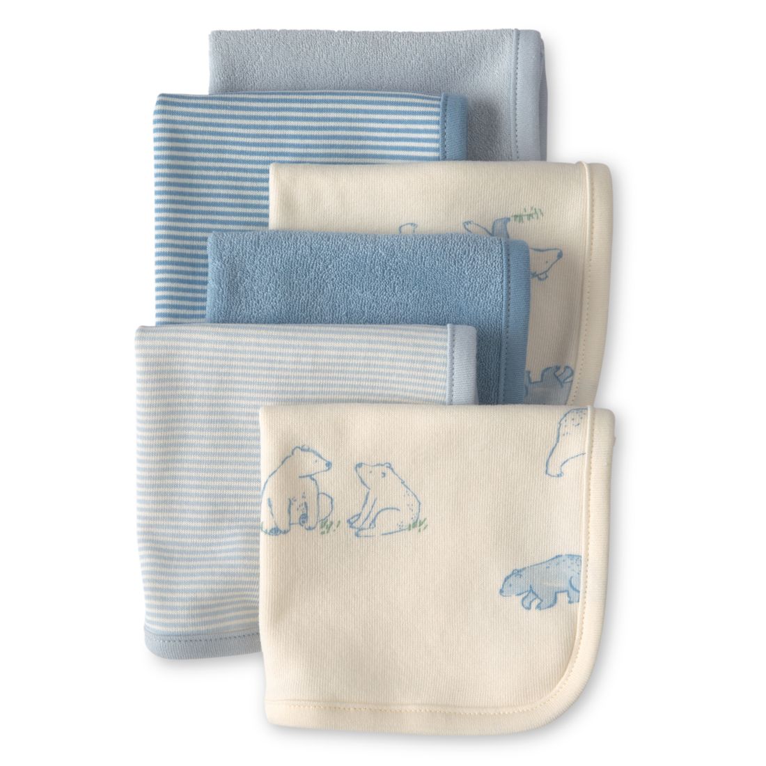 Carter's Baby Boys' Bear Terry Washcloths, 6-Pack